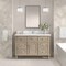 James Martin Vanities 48'' Single Vanity, Whitewashed Oak w/ Single Hole 3 CM White Zeus Quartz Top & Backsplash 424-V48-WWO-1WZ - alternate 2